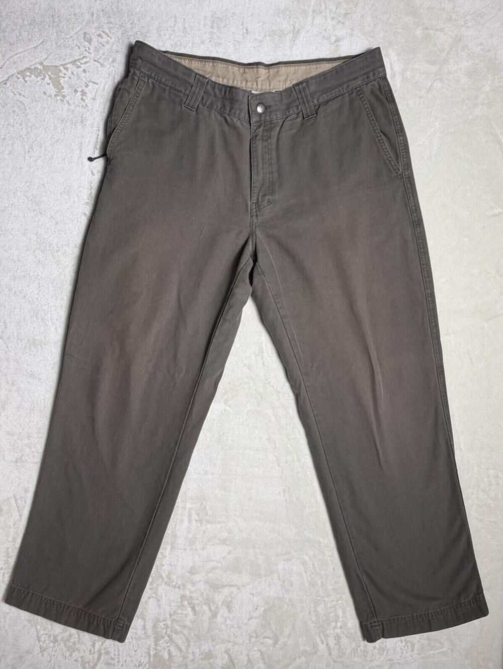 Columbia Men’s Roc II Cotton Canvas Outdoor Hiking Pants Grey 34x30 Utility